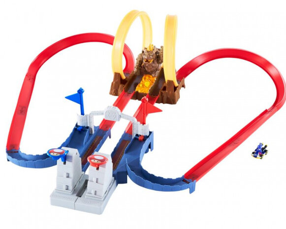 racebaan Bowser&#039;s Castle Chaos junior 90 cm 2-delig