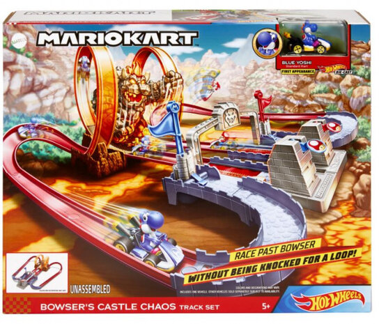 racebaan Bowser&#039;s Castle Chaos junior 90 cm 2-delig