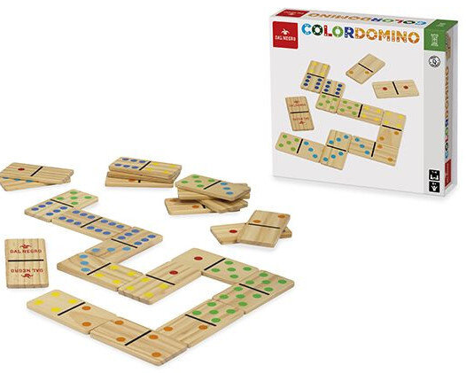 dominostenen 4 x 8 cm hout beige 28 stuks