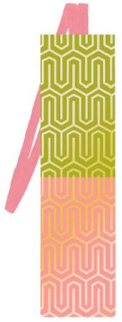 boekenlegger jaren &#039;20 junior 19,5 cm papier goud/roze