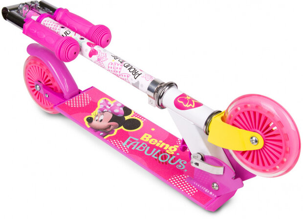 2-wiel kinderstep Minnie Mouse meisjes aluminium roze