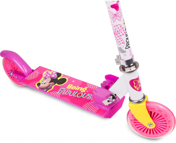 2-wiel kinderstep Minnie Mouse meisjes aluminium roze