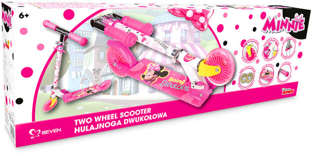 2-wiel kinderstep Minnie Mouse meisjes aluminium roze