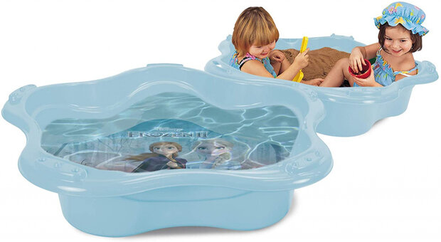 zandbak met deksel Frozen II 95 x x 89 x 20 cm blauw