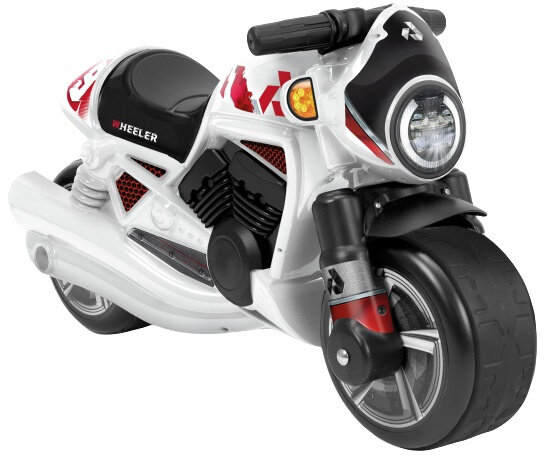 loopmotor Wheeler Plus jongens 69 cm zwart/wit