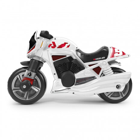 loopmotor Wheeler Plus jongens 69 cm zwart/wit