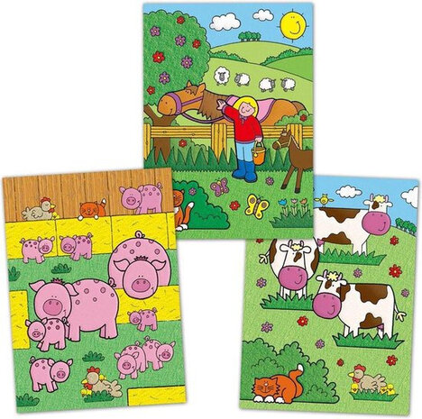 waterkleurboek Farm junior 26 x 14 cm 2-delig