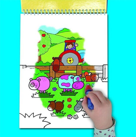 waterkleurboek Farm junior 26 x 14 cm 2-delig