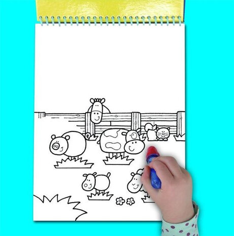 waterkleurboek Farm junior 26 x 14 cm 2-delig