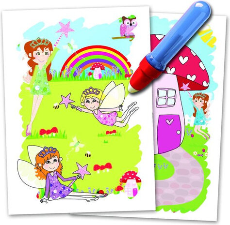 waterkleurboek Fairies junior 20 x 15 cm 2-delig