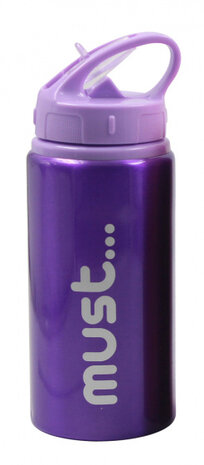 drinkfles meisjes/dames 500 ml aluminium paars