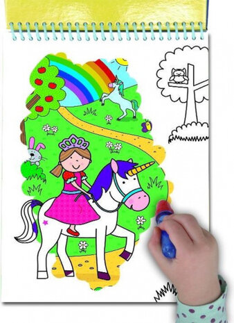 waterkleurboek Unicorn junior 26 x 14 cm 2-delig