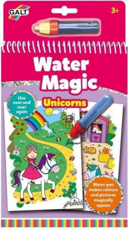 waterkleurboek Unicorn junior 26 x 14 cm 2-delig