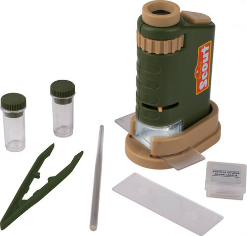 microscoopset Scout junior groen/bruin 6-delig