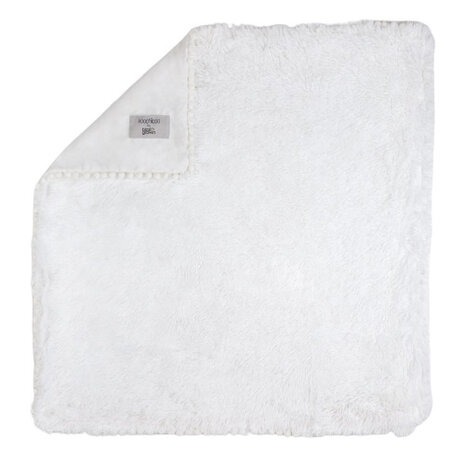 deken Koochicoo 100 x 100 cm pluche/dons wit