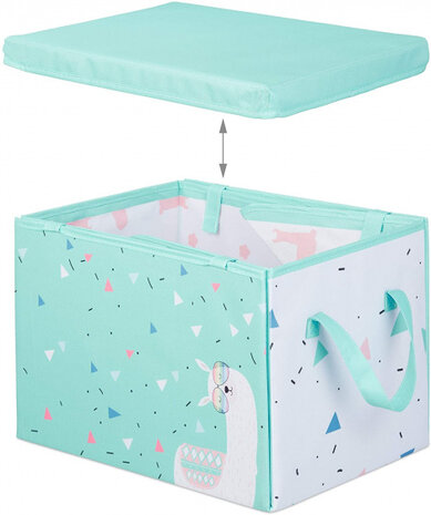 opbergdoos/speelkleed Lama 41 cm polyester groen