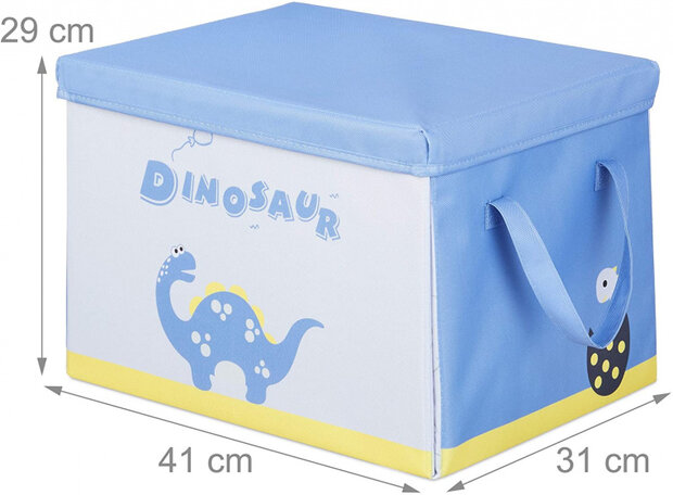 opbergdoos/speelkleed Dino 41 cm polyester blauw
