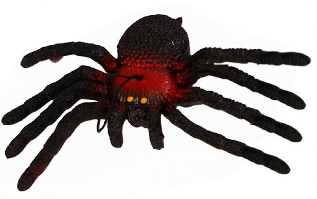 spin junior 14 cm zwart/rood