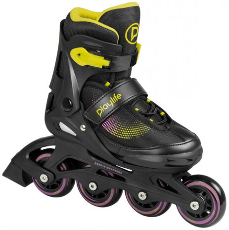 inline skates Joker hardboot 82A zwart/geel maat 37-40