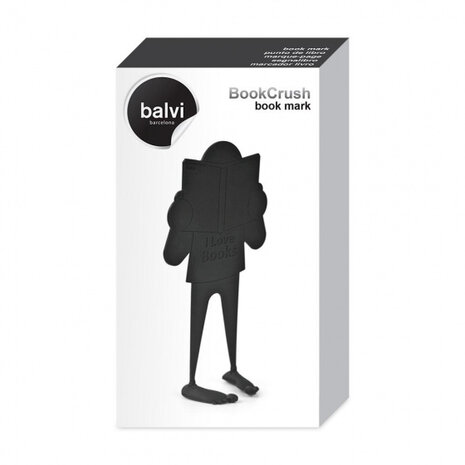 boekenlegger Book Crush 13 cm PVC zwart