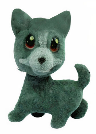 speelfiguur hond junior 7 cm grijs