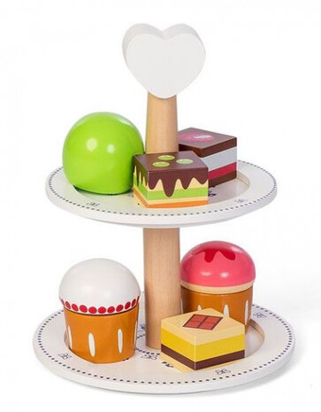 etag&egrave;re Royal junior 17 cm hout wit 7-delig