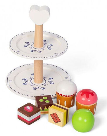 etag&egrave;re Royal junior 17 cm hout wit 7-delig