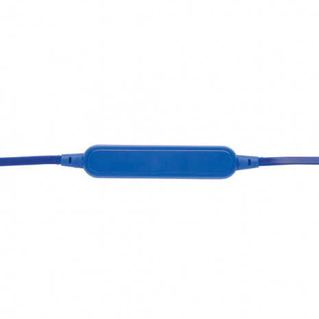 oortelefoon bluetooth 70 cm ABS/EVA blauw 3-delig