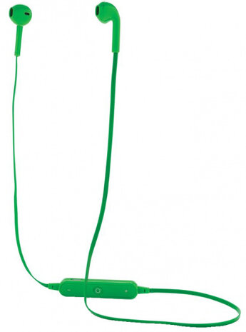 oortelefoon bluetooth 70 cm ABS/EVA groen 3-delig