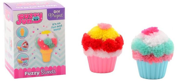DIY-set cupcakes en ijsjes Fuzzy junior pluche