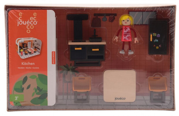 speelset keuken junior hout/karton 7-delig
