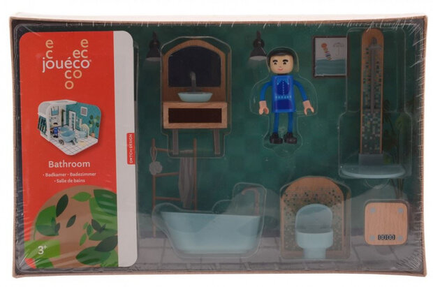 speelset badkamer junior karton/hout 7-delig