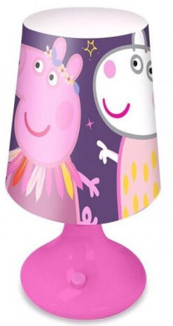 nachtlampje Peppa Pig meisjes 18 x 10 cm paars/roze