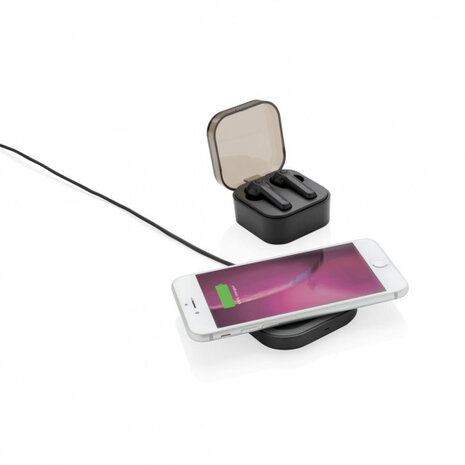 oordopjes en oplader TWS bluetooth ABS zwart