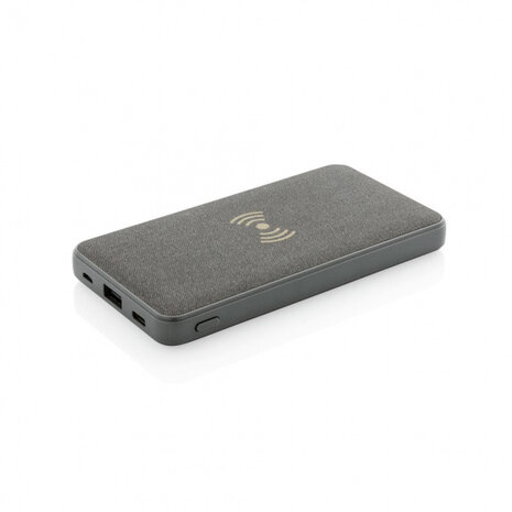 powerbank Tela draadloos 8000 mAh ABS antraciet