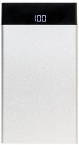 powerbank 6000 mAh 12,3 x 6,8 cm ABS wit/zwart