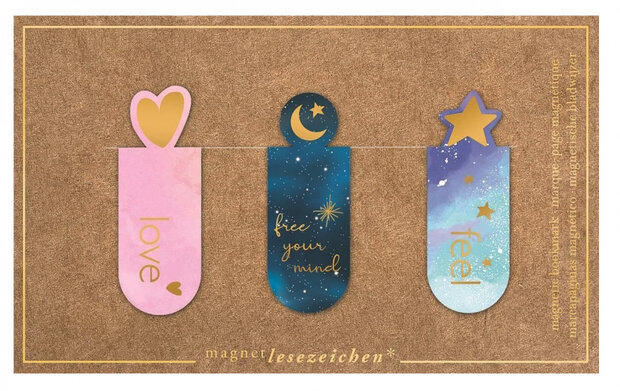 boekenleggers magnetisch Mystic junior 2 x 5,5 cm 3 stuks