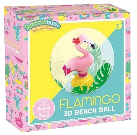 strandbal Flamingo 3D 30 cm vinyl