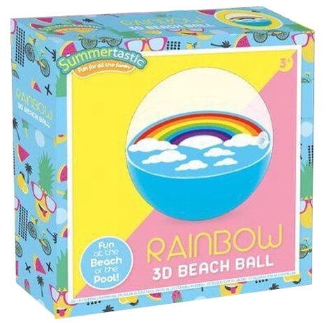 strandbal Regenboog 3D 30 cm vinyl
