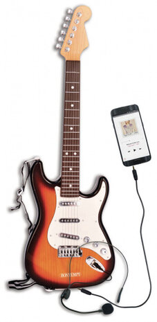 elektrische rockgitaar junior 64 cm bruin 3-delig