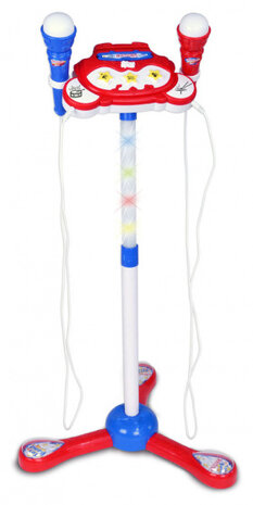 podiummicrofoon junior 89 cm rood/wit/blauw 3-delig