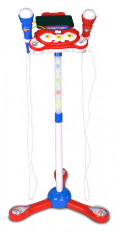 podiummicrofoon junior 89 cm rood/wit/blauw 3-delig