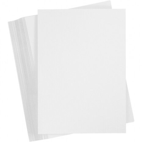 karton gekleurd A6 10,5 x 14,8 cm wit 100 stuks