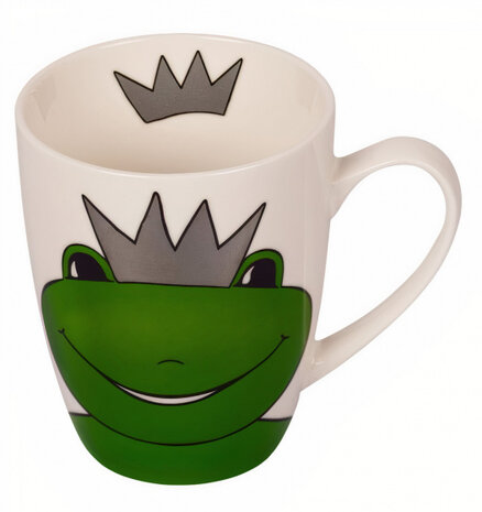 mok Kikkerkoning William junior porselein wit/groen