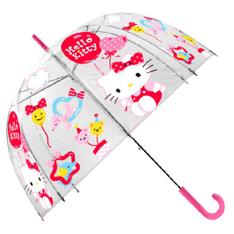 paraplu meisjes 48 cm polyester transparant