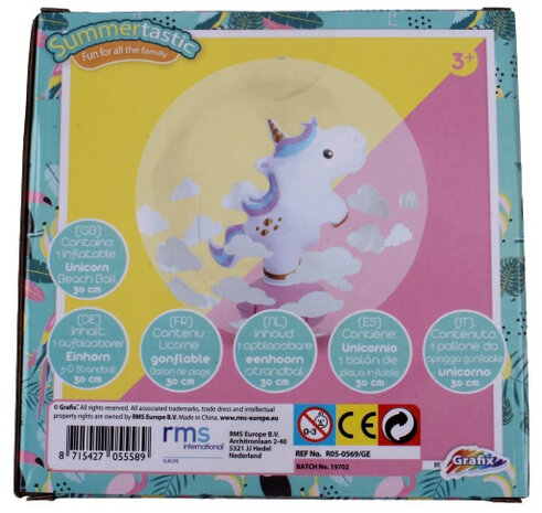 strandbal Unicorn 3D 30 cm vinyl