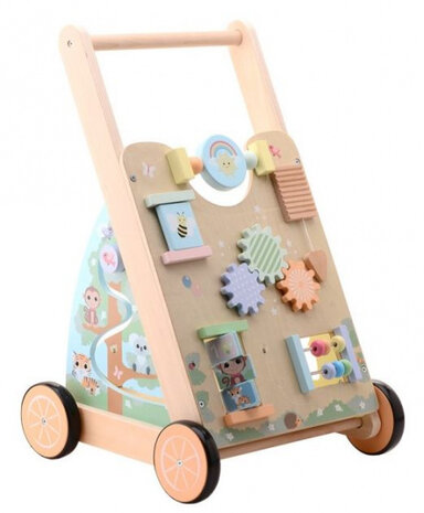 loopwagen The Wildies Family junior 45 cm hout