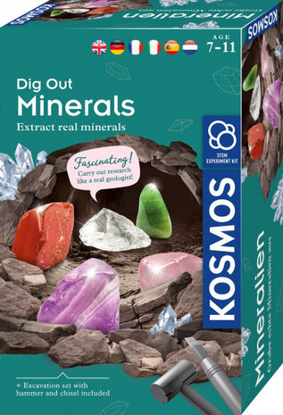 experimenteerset Dig Out Minerals 10-delig