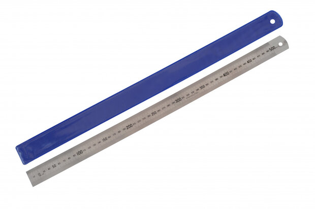liniaal junior 50 cm staal zilver 2-delig