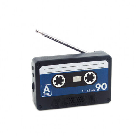 radio magnetisch 6,5 x 10 cm PVC zwart